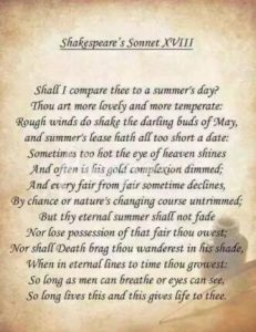莎士比亚十四行诗18